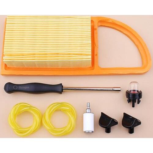 Air Filter Cleaner For Stihl BR600 BR550 BR500 Fuel Filter Line Primer Bulb Carburetor Adjuster Tool Knob Blower