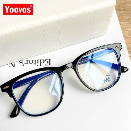 Yoovos 2021 Glasses Frame Women Blue Light Luxury Glasses Women Designer Eyeglasses For Women/Men Mirror Retro Lentes De Mujer
