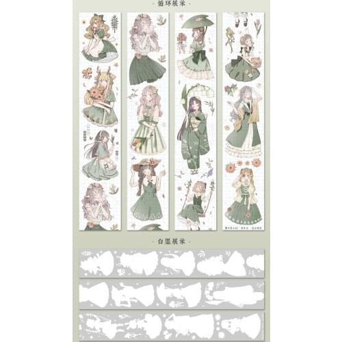 10 Meter Roll Celebration Elf Character Half Body All-around Washi Tape