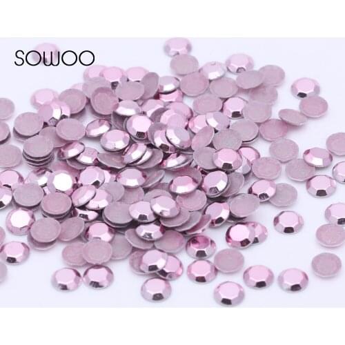 1440pcs/lot lead free Hot Fix Studs Light Pink color Wholesales Hot Fix nailhead Iron On Rhinestud baby rhinestone