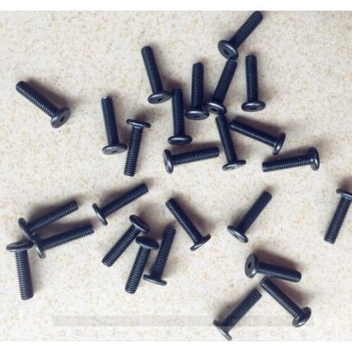 5pcs M5x(6-25mm Length) Allen screws Low head hexagonal screw ultra-short head bolt thin Bolts Black