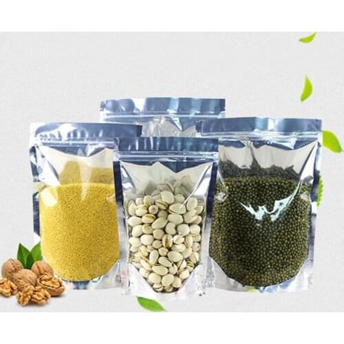 500pcs 20x30 Foil Ziplock Bags Clear Plastic Bags Pe Transparent Zip Lock Bag For Cloth/food/gift/Jewelry Packaging Display Bag