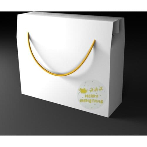 500pcs Round Clear Merry Christmas Sticker Thank You Card Box Package Seal Label