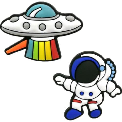 1PCS PVC Space series Brooches Astronaut UFO Icons character Briefcase pin Lapel Pins Beautiful things Clothes Brooch Jewelry