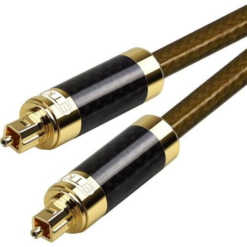EMK Carbon Fiber Shell Fiber Optical Digital SPDIF Toslink Audio Cable OD8.0