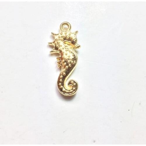 Eruifa Hot sell 10pcs 27*12mm Seahorse Zinc alloy charms Wholesales necklace,earring bracelet jewelry DIY handmade 2 colors