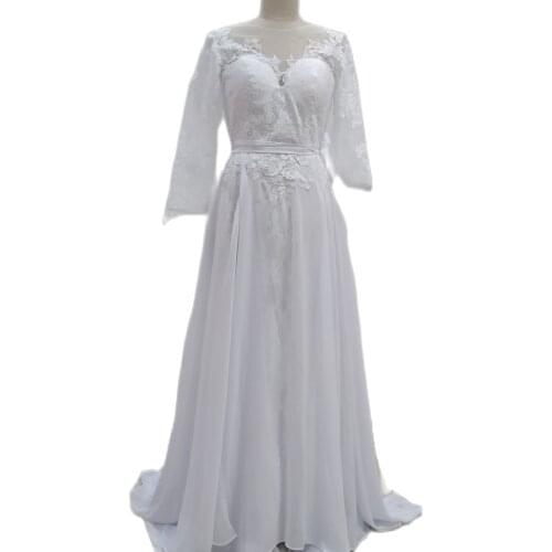 GUBOCHIR Long Sleeve Wedding Dresses