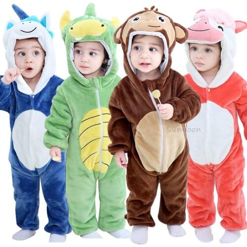 Baby Girl Clothes Unicorn Animal Baby Rompers Costume New born Bebe Clothing Monkey onesie Toddler Pajamas Winter Boys Jumpsuit