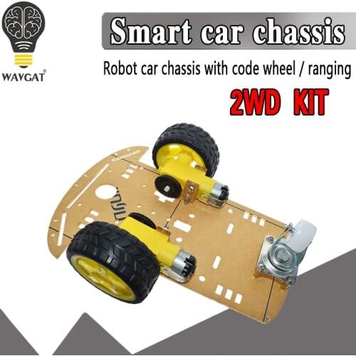 New Avoidance tracking Motor Smart Robot Car Chassis Kit Speed Encoder Battery Box 2WD Ultrasonic module For Arduino UNO R3 kit