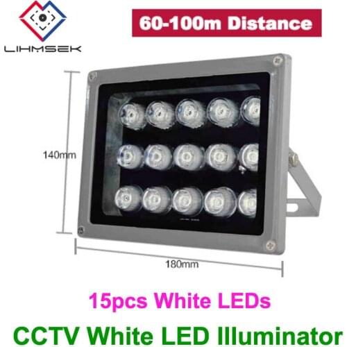 Lihmsek CCTV 15pcs Array White LEDS Illuminator Light CCTV IR Infrared Night Vision For Surveillance Camera