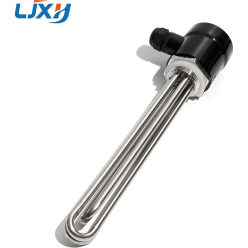 LJXH DN32 1 1/4" Bsp Thread 3/4.5/6/9/12KW 3U Tubular Electrical Immersion Heater Heating Element with Probe and Ground Screw
