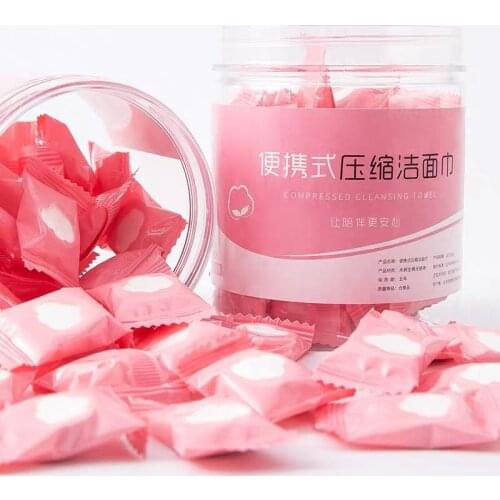 Disposable Cotton Pads Portable Travel Compressed Face Towel Wet Wipe Washcloth Napkin Outdoor Moistened Tissues Make Up Tools