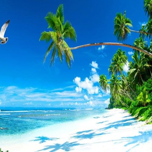 Dropship Custom 3D Mural Wallpaper Bedroom Sofa TV Background Wall Papers Home Decor Beach Modern Home Decor Walpaper Wall