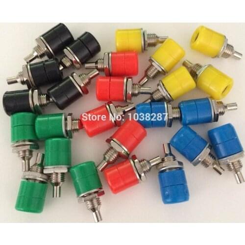 Lengthen binding post Extended terminal 4mm Jack mother banana teaching instrument test socket 4mm jack female 50pcs wholsale
