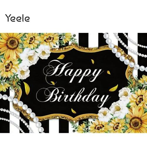 Yeele Photocall Birthday Backdrops Party Decor Dot Flower Stripe Vinyl Background Photographic Photography For Baby Photo Studio