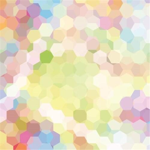 VinylBDS Photographic Background Polygonal Pattern Color Hexagon Photo Fabric Backdrops Newborn Princess 150x200cm