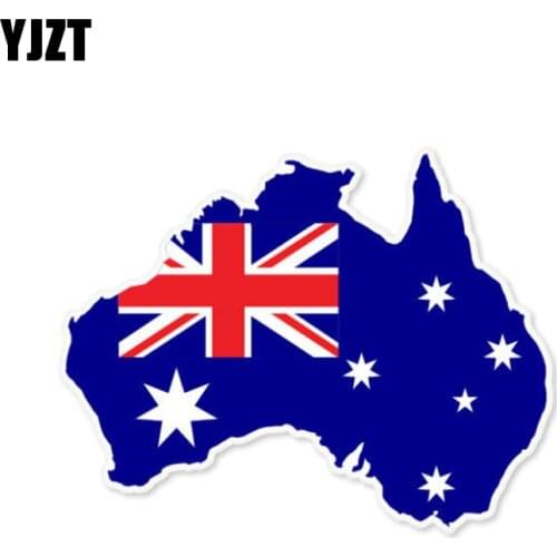 YJZT 11.5CM*9CM AUSTRALIA Map Car Sticker Flag Car Accessories Creative Decal 6-0808