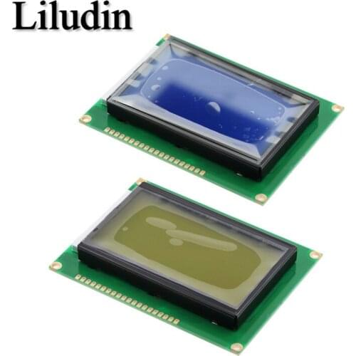 128*64 DOTS Yellow Green LCD module 5V blue screen 12864 LCD with backlight ST7920 Parallel port for arduino raspberry pi