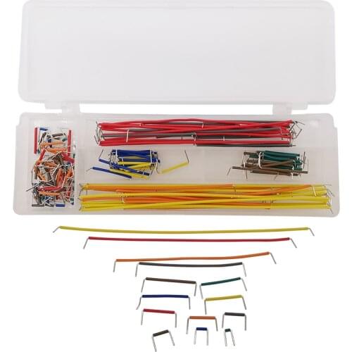 140Pcs/Box Solderless Breadboard Jumper Wire Cable Kit 14 Kinds U Shape Breadboard Wires for DIY Arduino PCB Bread Board