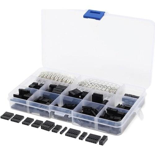 620pcs Dupont Wire Jumper Pin Header Connector Housing Kit & M/F Crimp Pins with Box