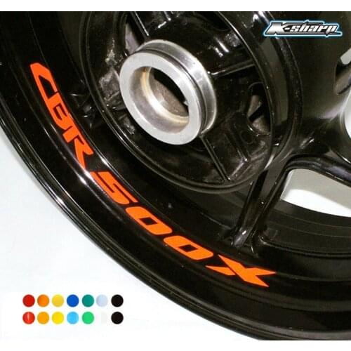 8 X CUSTOM INNER RIM DECALS WHEEL Reflective STICKERS STRIPES FIT HONDA CBR 500X