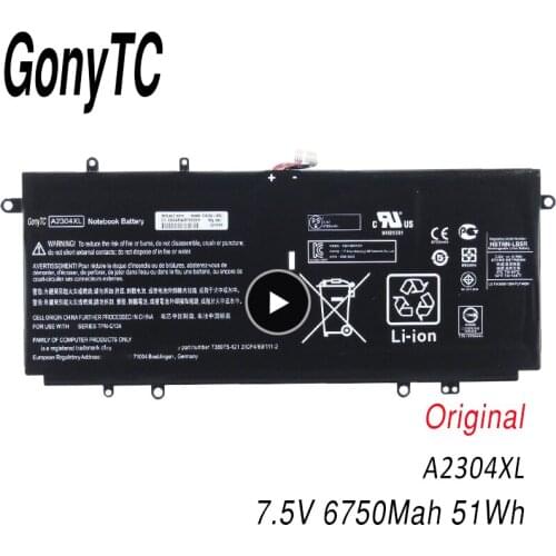 GONYTC original A2304XL Battery For HP CHROMEBOOK 14-Q 14-Q010NR 14-Q020NR TPN-Q134 738075-421 HSTNN-LB5R