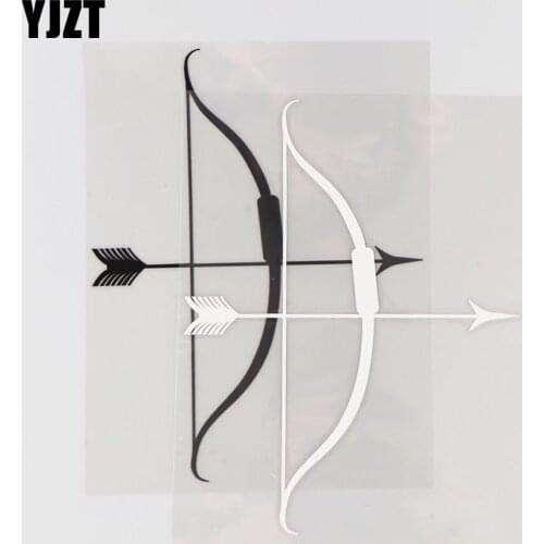 YJZT 13.9CM*18.1CM Bow And Arrow Creative Car Sticker Vinyl Decal Decorative Pattern 1A-0446