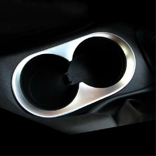 For Mazda3 Axela 2014 2015 2016 ABS Chrome Front Center Console Water Cup Holder Cover Frame Trim Car Accessories