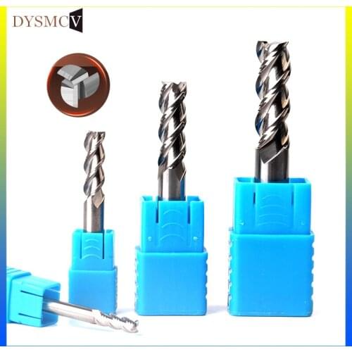 1PCS HRC50 3mm Aluminum Milling Cutter D3X12LXD6X50L 3Flute Aluminium End Mill Cutter Extended Milling Router Bit Cutters