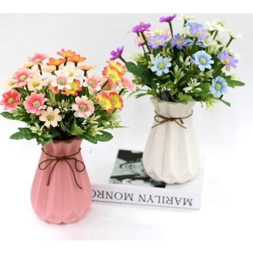 Orchid Artificial Flower Fall Chrysanthemum Fake Flowers DIY Chamomile Wedding Decoration Photo Hotel Props Orchid Bouquet