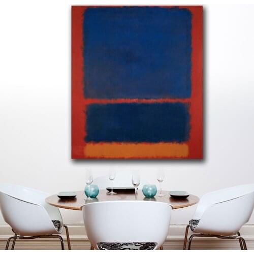 Large Size Blue Orange Red by Mark Rothko Oil Painting Wall Art Paintings Picture Paiting Canvas Print Home Decor Print Painting