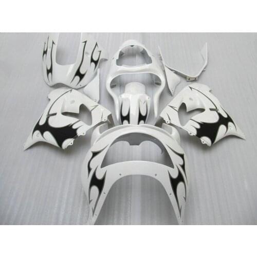 ABS plastic full Fairing kits fit for Kawasaki ZX-9R 1998 1999 NINJA zx9r 98 99 white black bodywork fairings set TR38