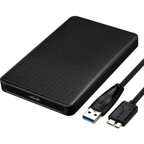 2.5inch USB 3.0 SATA Hd Box HDD Drive External HDD Enclosure Black Tool Free 5 Gbps Support UASP for 7mm/9.5mm 2.5 inch SATA SSD