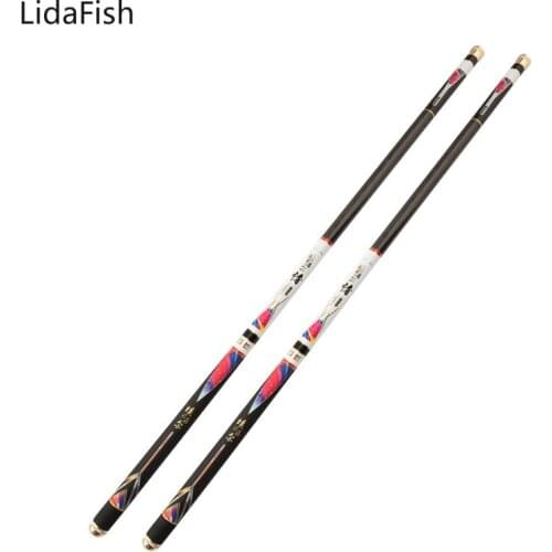 LidaFish High Carbon Fiber Telescopic Fishing Rod 3.6M/4.5M/5.4M/6.3M/7.2M Stream Hand Pole Freshwater Feeder Rod