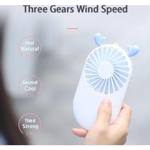 Cute Handheld Fan with Base Mini USB Rechargeable Ventilation Air Conditioning Cooler Desktop Stand Holder Portable Cooling Fans