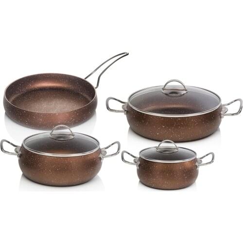 7 piece Ellıpse Granite Pot Pan Set