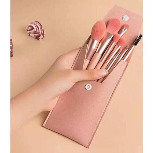 Huiyun 8Pcs Mini Travel Portable Makeup Brushes Set Soft Powder Eyeshadow Foundation Blush Blending Make Up Brush Cosmetic Tools