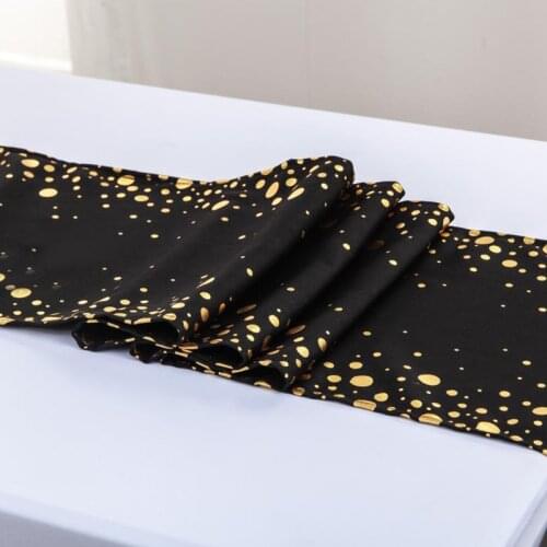 Polyester Table Runners Imitation Cotton Bronzing Dining Table Table Runner Coffee Table Decoration Dining Table Decor 2pcs/set