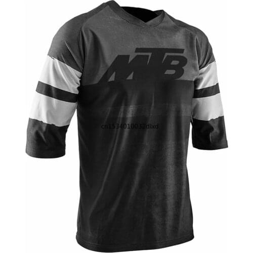 2021 New Trail Enduro Jersey Downhill Motocross Moto Jersey 3/4 Sleeve Motorcycle MTB DH Jersey MX ATV Cycling Jersey Hombre Bm