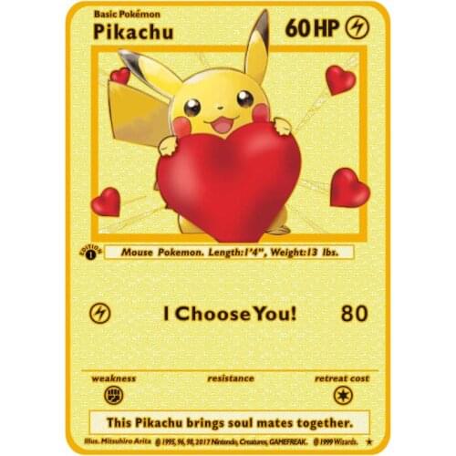 2021 New Pokemon Metal Cards Pikachu Vmax Charizard Greninja Mewtwo Golden V English Game Collection Card Gift Kids Toys