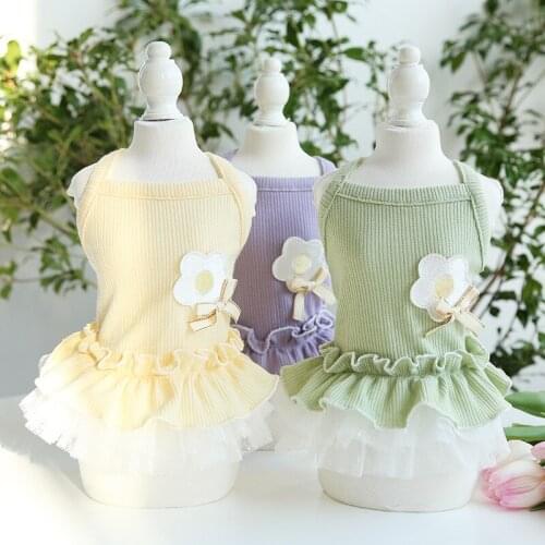 New Princess Dog Cat Dress Pet Puppy Vest Skirt Spring/Summer Clothes Outfit 5 Sizes 2 Colours
