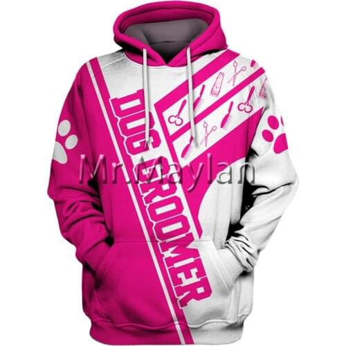 New Arrive popular Dog Groomer Hoodies 3D Full Printed Jacket Men/Women Ropa Casual Pink Streetwear Sweatshirts Drop ship