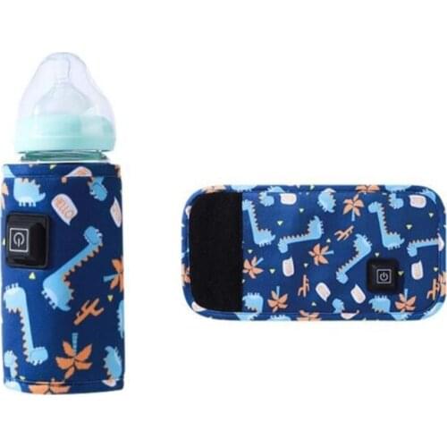Portable USB Baby Bottle Warmer Travel Milk Warmer Infant Feeding Bottle Heated Cover Insulation Thermostat Food Heater