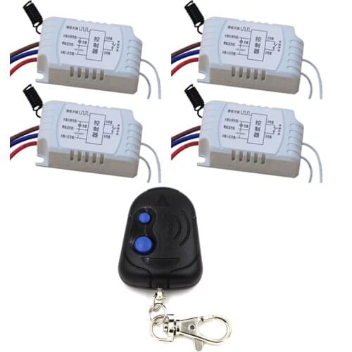 AC220 Curtain Lighting Door Remote Control Switch Wireless Remote Consoles Manual Function Receiver Transmitter 315/433Mhz