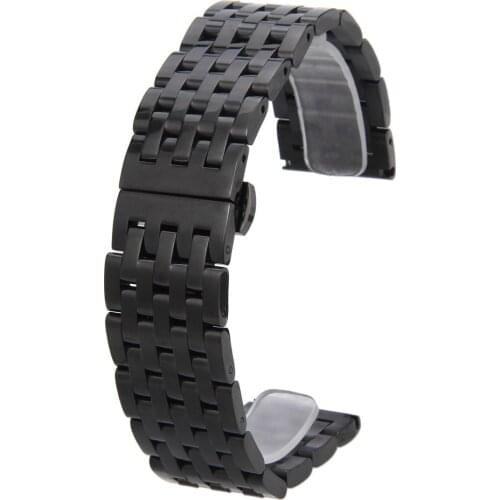 20MM 22MM 4Colors Stainless Steel Watch Band Butterfly Clasp Band