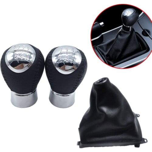 5/6 Speed PU Leather Car Gearbox Shift Knob Lever Stick Gaiter Boot For Mazda 6 M6 2002 2003 2004 2005 2006 2007 Interior Parts