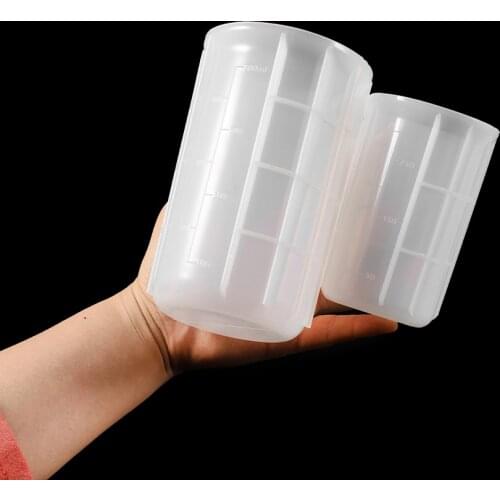 350 100ml Silicone Measuring Cups Tool Clear Graduated Epoxy Split Cup For Casting UV Resin Mold Jewelry Art Kitchen Lab