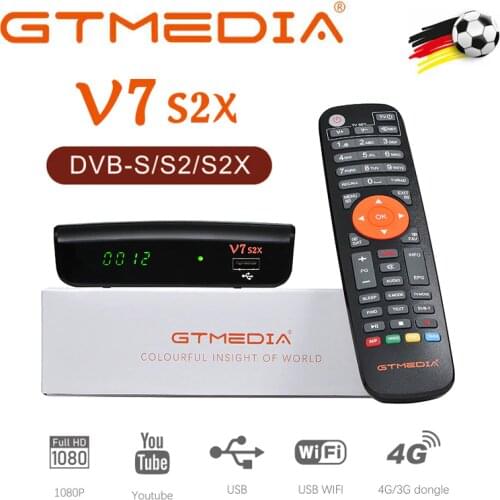 GTMedia V7S2X Satellite Receiver TV Box Full HD 1080P DVB-S2 S2X With USB WIFI Support Europe Spain ccam PK Freesat V7S HD