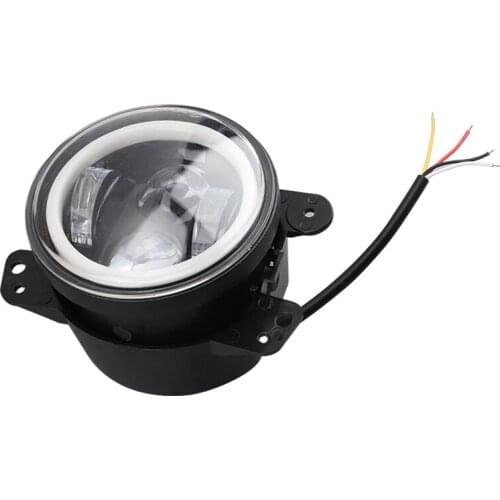 LED Fog Lamp with Angel Eye Daytime Running Light DRL for Jeep Harley