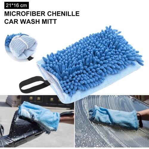 Car Wash Mitt Super Absorbent Microfiber Fluffy Chenille Car Washing Cloth Car Styling Non-Scratch Wash Mitt Brushes Dropshiping